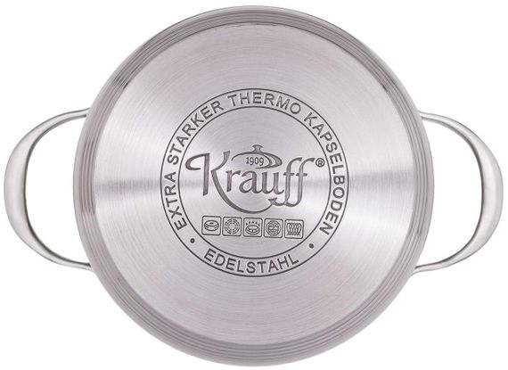 Каструля Krauff Lokka 26-242-034, 3.9 л, 20 см, з нержавіючої сталі з кришкою, для всіх типів плит | Зображення 1
