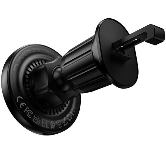 Автодержатель с БЗУ Borofone BH224 Flash 15W (air outlet) Black | Зображення 2