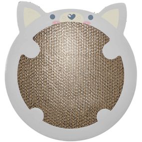 Дряпка Trixie для кошенят картонна в формі хом яка з котячою м ятою 31х2,5х32,5 см світло-сіра