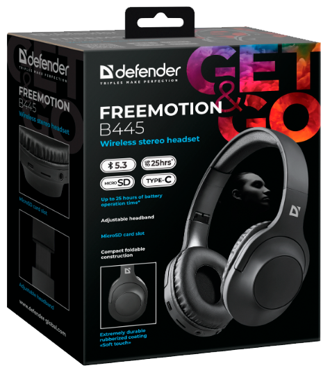 Гарнітура Defender FreeMotion B445 Bluetooth Black (63445) | Зображення 9