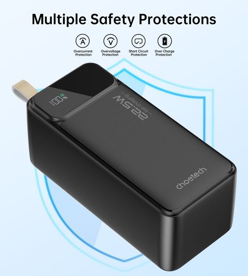 Портативний зарядний пристрій , 50000 mA, Choetech B732-CCBK чорний | Зображення 4
