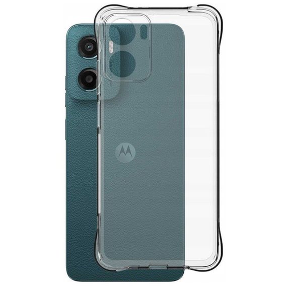 TPU чехол GETMAN Ease logo усиленные углы Full Camera для Motorola Moto G05 / E15 Бесцветный (прозрачный)
