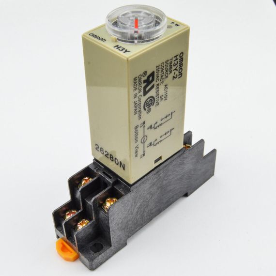 Реле времени, таймер Omron H3Y-2, 0-30с 12В 5А на DIN-рейку | Зображення 1
