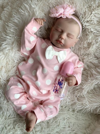 Силіконова Колекційна Лялька Реборн Немовля Анатомічна Новонароджена Дівчинка Пупс Пеггі (Вінілова Лялька) Reborn 50 см | Зображення 3