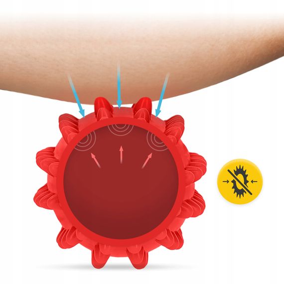 М'яч масажний огірок 4FIZJO Spike Bean 11.5 x 5 см Red (P-5905973403313) | Зображення 6