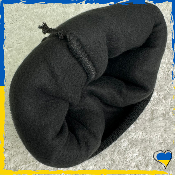 Шапка тепла на флісі. Чорна, хакі, сіра. Універсальна чоловіча, підліткова | Зображення 4