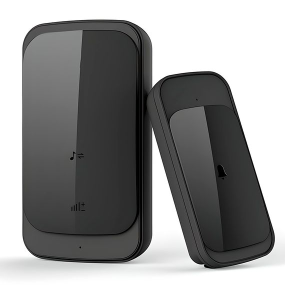 Вологозахисний сенсорний бездротовий дверний дзвінок Digital Lion WDB-03, 58 мелодій, до 300 м, Чорний | Зображення 1