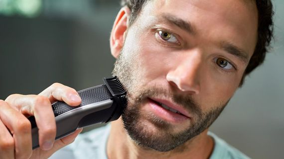 Тример Philips Beardtrimmer series 5000, для бороди і вусів, мережа+акум., насадок-2, чохол, сталь, чорний (BT5515/70) | Зображення 9