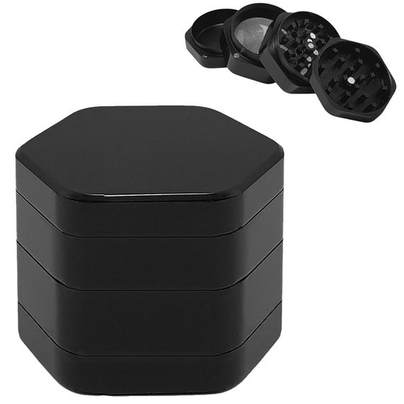 Металлический Ручной Гриндер Для Табака "Grinder Magnets Black"