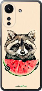 Чохол на Xiaomi Redmi 13C Єнотик з кавуном "4605u-3410-2448"