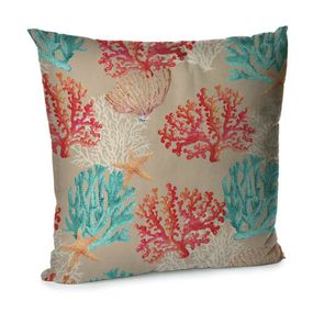 Подушка диванная с бархата Кораллы 45x45 см (45BP_SEA003)