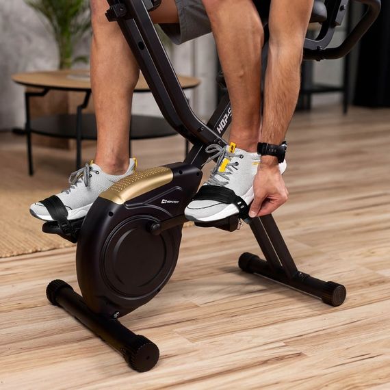 Велотренажер Hop-Sport HS-3030X Apeks X-Bike чорно-золотистий | Зображення 8