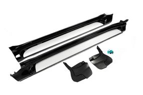 Боковые пороги (2 шт., алюминий) Черный (черная подножка) для Lexus GX460 2009-2023 гг