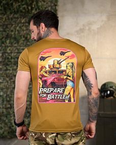 Тактична потоотводна футболка battle coyot ПП4648