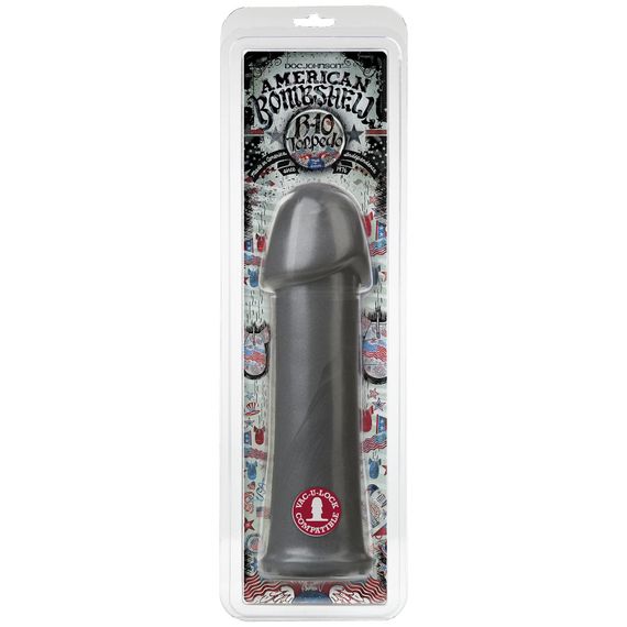 Фалоімітатор для фістингу American Bombshell — B-10 Torpedo — Gun Metal | Зображення 1