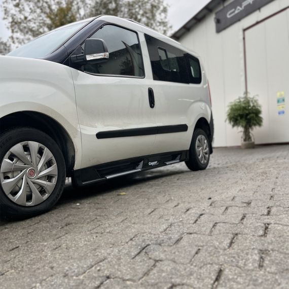 Боковые пороги Sorento тип (EuroCap) для Fiat Doblo III 2010-2022 гг | Зображення 2