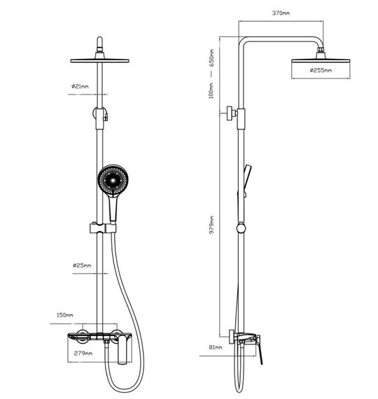 Душова система універсальна Qtap Slavonice Chrome з виливом QTSLA111CRM45904 | Зображення 1
