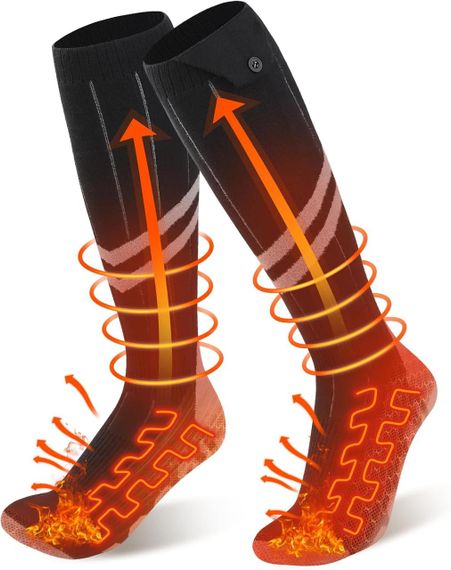 Шкарпетки з підігрівом iKuchelife 4500 мА·год, перезаряджувані шкарпетки з підігрівом, 4 рівні настроювання температури, мою