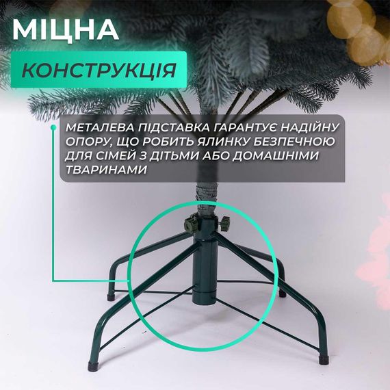 Ялинка штучна 2.1 м Говерла смарагд | Зображення 3