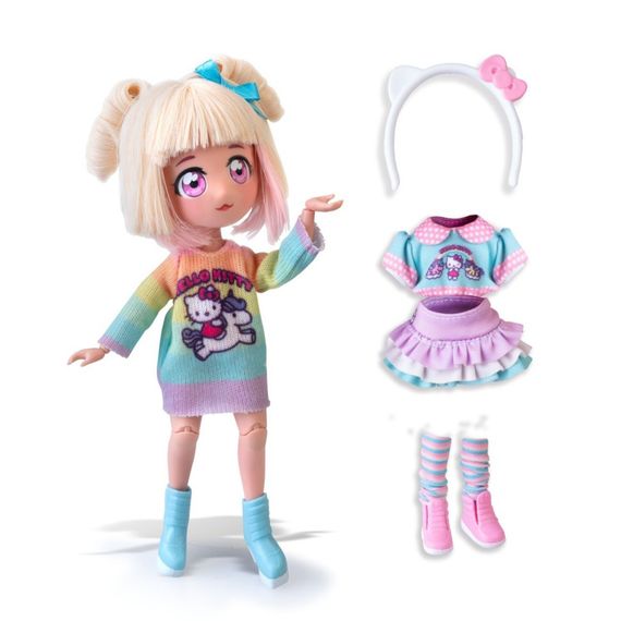 Детская кукла "Стильная Конфетка-единорог" 4SF Manga Dolls HKTF2000 серии "Hello Kitty" | Зображення 1