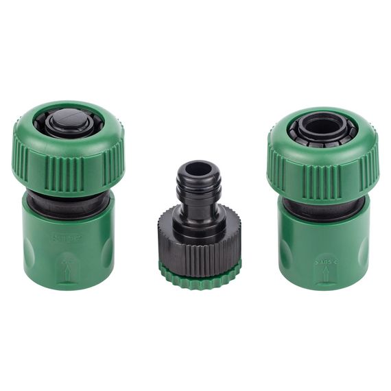 Набір конекторів Grad 1/2" + адаптер в/р 1/2"×3/4" для шлангу 3/4" (ABS) (5016165)