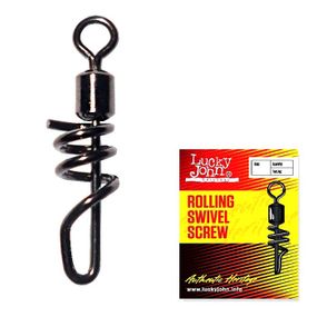 Штопорні застібка з вертлюгом LJ Roling Swivel Screw 004 / 10шт.