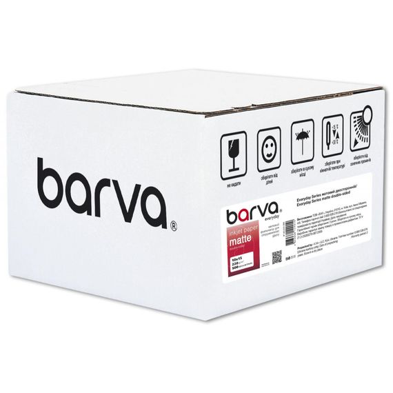 Фотопапір Barva 10x15, 220 g/m2, Everyday, Matte, double-sided, 500c (IP-BE220-386)
