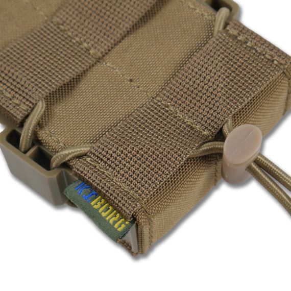 Жорсткий посилений тактичний підсумок Kiborg GU Single Mag Pouch Coyote | Зображення 8