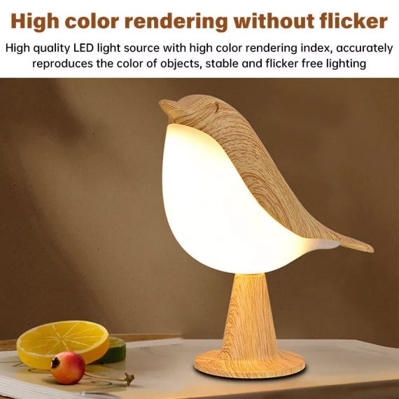 Лампа-ліхтар як птахи, бездротовий USB світлодіодний настільний сенсорний приліжковий світильник | Зображення 4