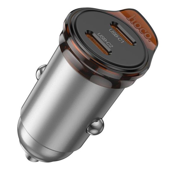 АЗП Hoco NZ16B Rigorous PD45W (2USB-C) Metal grey | Зображення 3
