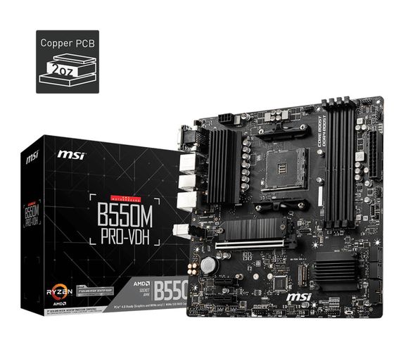 Материнcкая плата MSI B550M PRO-VDH sAM4 B550 4xDDR4 M.2 HDMI DP D-Sub mATX 911-7C95-084 | Зображення 5