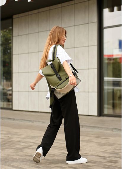 Жіночий рюкзак Sambag RENEDOUBLE хакі 37 x 31 x 14 см (27151119r) | Зображення 8