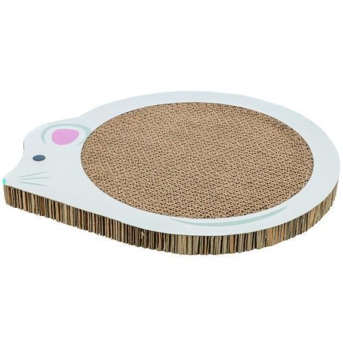 Дряпка Trixie картонна у формі миші з котячою м'ятою для кошенят 35х2,5х29,5 см біла