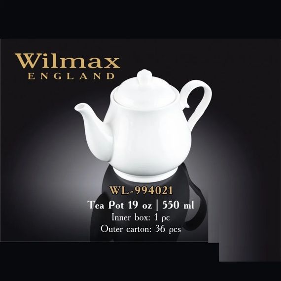 Заварювальний чайник порцеляновий 550 мл Wilmax WL-994021 заварник для чаю та трав | Зображення 1