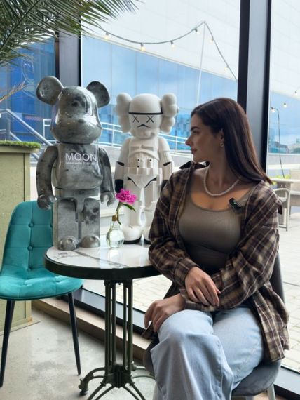 Bearbrick Planet Series Moon дизайнерська статуетка ведмідь Беарбрік 70 см mb002 | Зображення 2