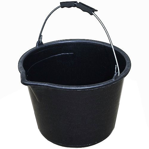 Відро будівельне 12л з носиком чорне