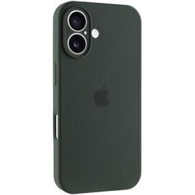 Чехол Silicone Case Full Camera Protective (AA) для Apple iPhone 16 (6.1") Зеленый / Cyprus Green