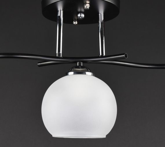 Люстра стельова на 3 лампочки 27415 Чорний 25х15х59 см. | Зображення 2