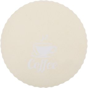 Набір 12 сервірувальних килимків Doily Coffee Ø38см, плейсмат (подтарельники), молочний