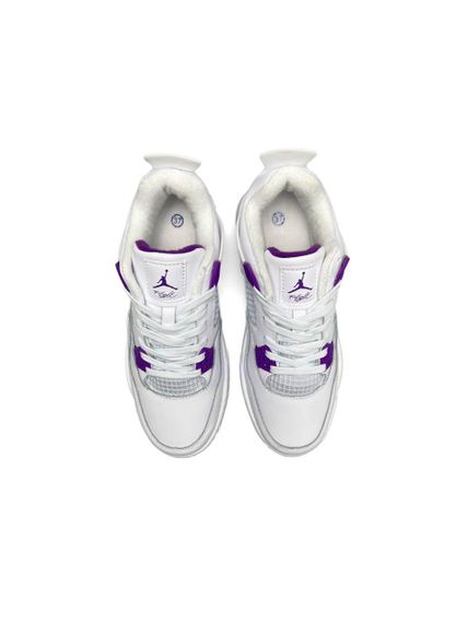 Зимові жіночі кросівки Air Jordan Retro 4 Fleece Termo  White Purple W , В'єтнам 40 25.5 | Зображення 1