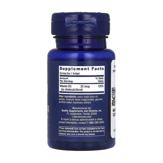 Vitamin D3 25 mcg (1000 IU) - 90 softgels | Зображення 1