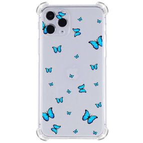Прозорий протиударний чохол для iPhone 11 pro З принтом: Метелики