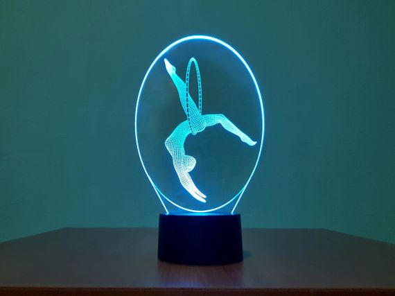 Змінна пластина для 3D світильників "Гімнастка" 3DTOYSLAMP