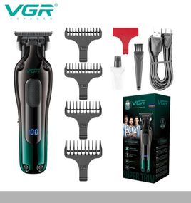 Тример VGR V-998 Green з LED-дисплеєм та 4 змінними насадками (46244-V-998 GREEN_369)