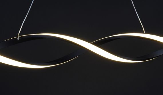 Люстра світлодіодна підвісна LED світильник для квартири на стелю лед 27327 Чорний 25-100х14х100 см. | Зображення 6