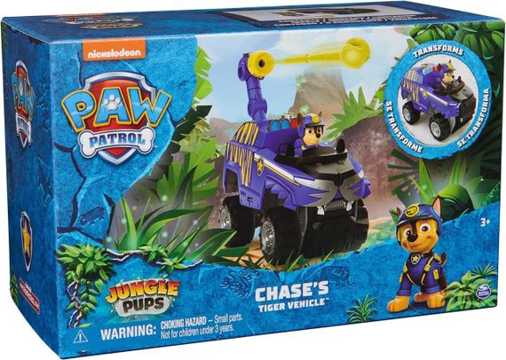Щенячий патруль в джунглях Машина тигр и фигурка Гонщика Оригинал Paw Patrol Jungle Pups Chase Tiger Vehicle | Зображення 1