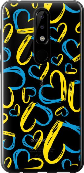 Чехол на Nokia 5.1 Plus Сердца UA "5292u-1543-17620"