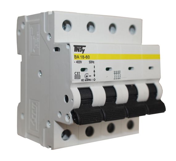 Автоматичний вимикач ВА18-60 4Р 32А 6кА х-ка C Ny95504763