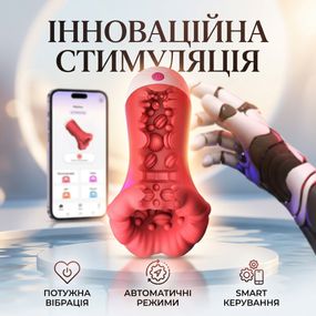 Мастурбатор автоматичний оральний Smart Big Mouth 16 см Червоний