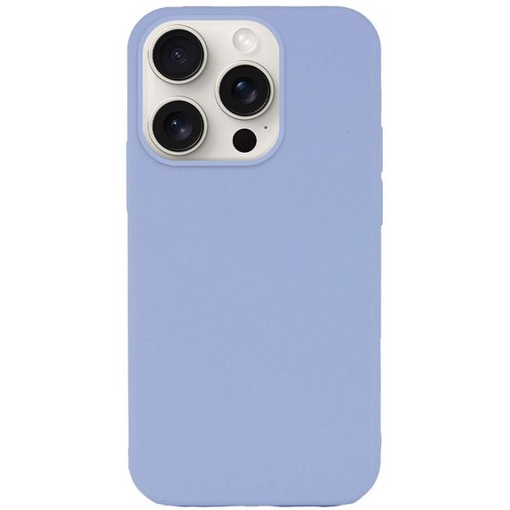 Чехол Silicone Case Full Protective (AA) NO LOGO для Apple iPhone 15 Pro (6.1") Голубой / Lilac Blue